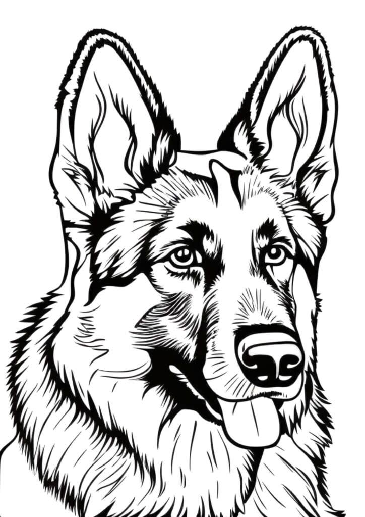 German Shepard Dog portrait