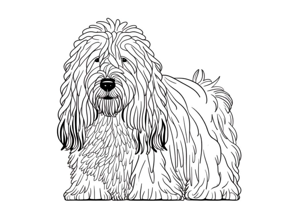 Komondor Dog coloring page