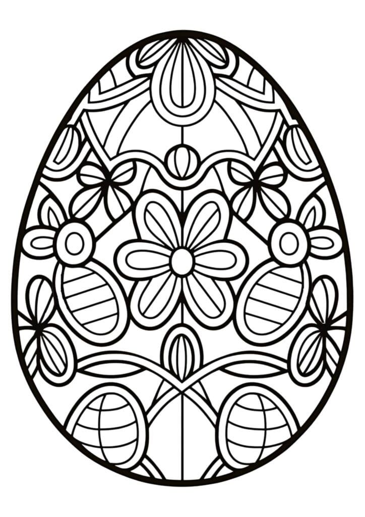 Free Printable Easter Egg Coloring Pages for Kids and Adults to Enjoy ...