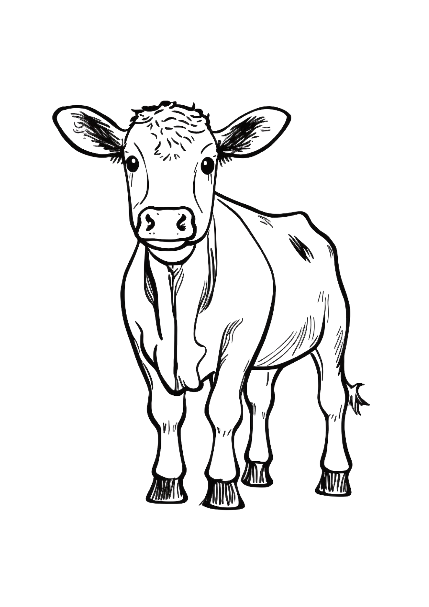 printable cow coloring pages for adults and Kids - Coloring Oasis