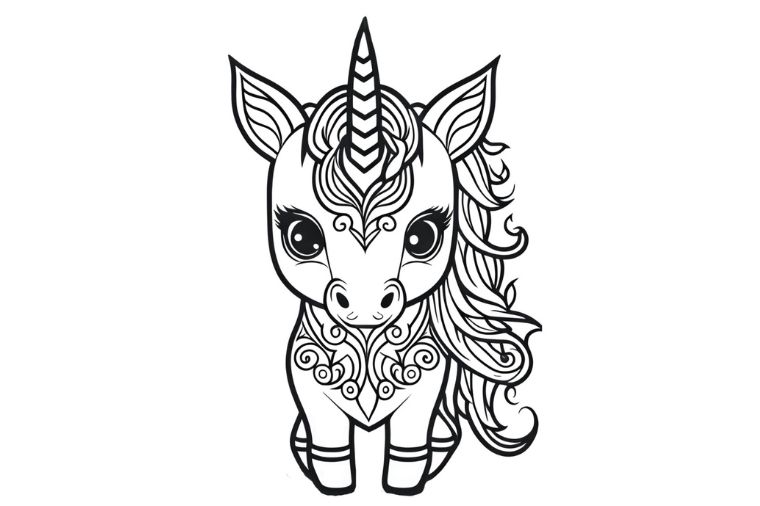 unicorn coloring page