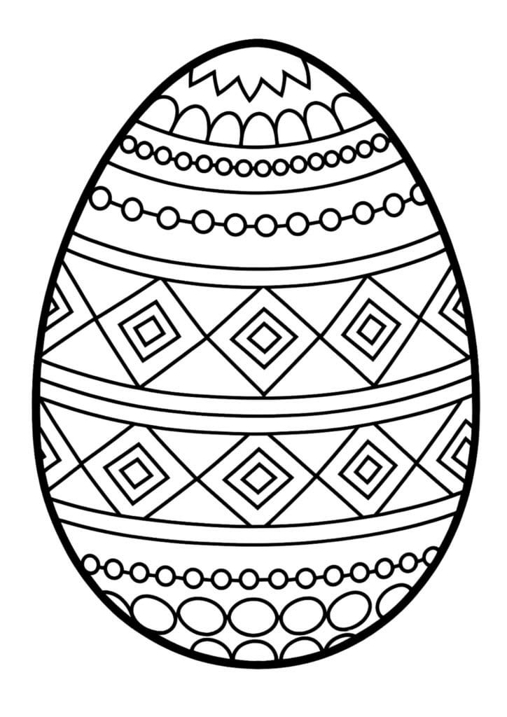 Free Printable Easter Egg Coloring Pages for Kids and Adults to Enjoy ...