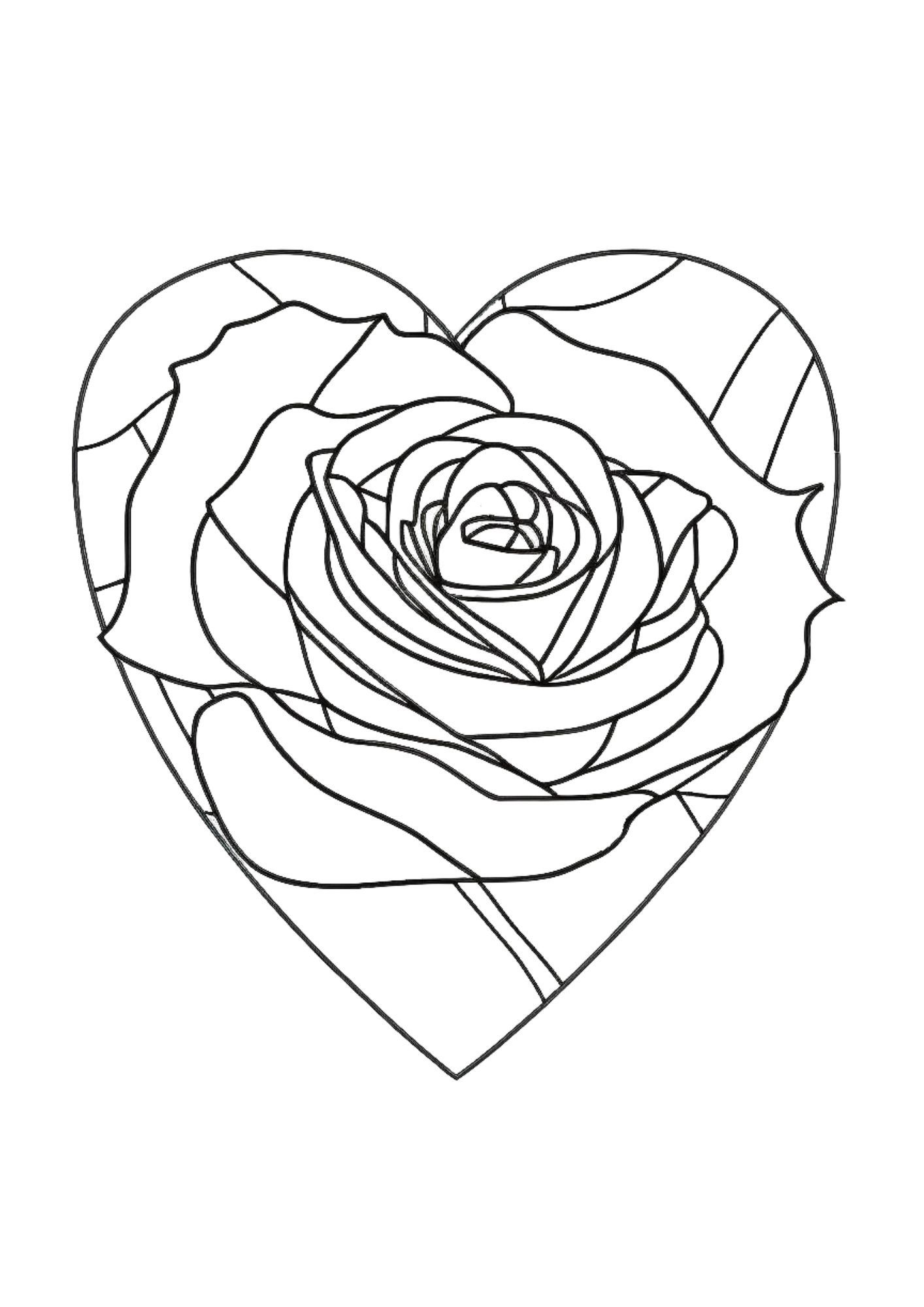 Free Printable Roses Coloring Pages for Adults and Kids - Coloring Oasis