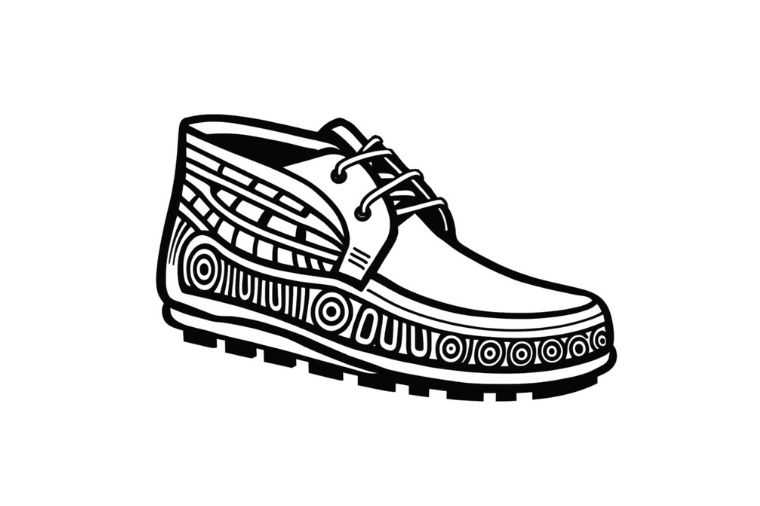 a shoe with pattern for coloring